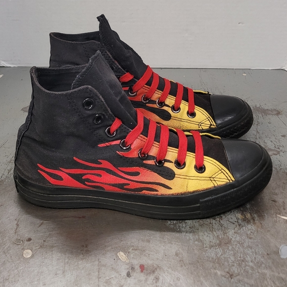 Converse Shoes - CONVERSE FLAME BLACK MEN'S 7 WOMEN'S 9 HIGHTOPS